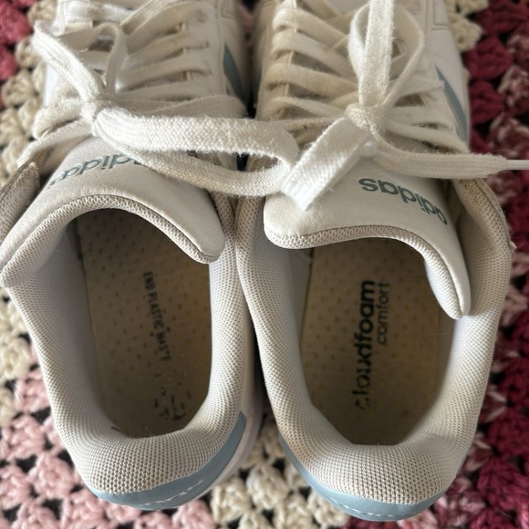 Adidas Grand Court 2.0 White And Teal Sneakers Women's Sz 8 - Picture 5 of 11